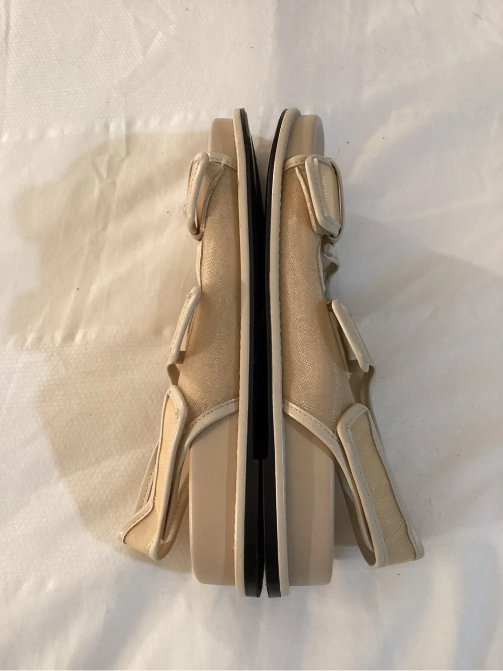 Zara Buckled Flat Mesh Sandals - Picture 9 of 14